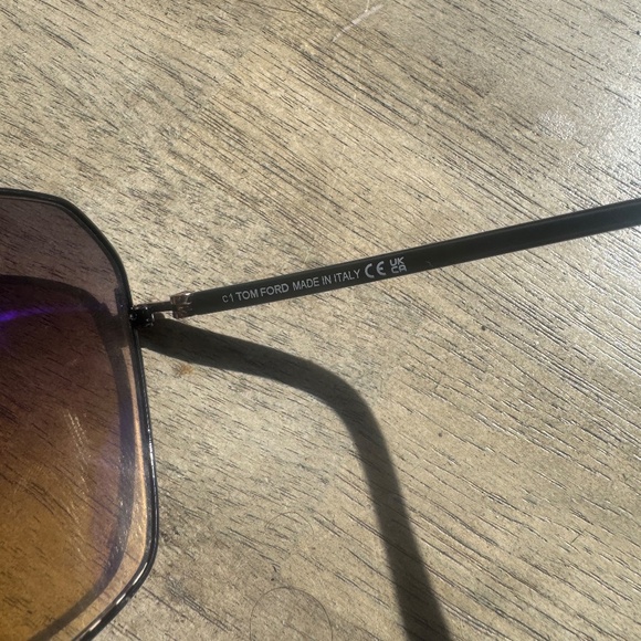 Tom Ford 62MM Metal Geometric Gradient Claudia Sunglasses